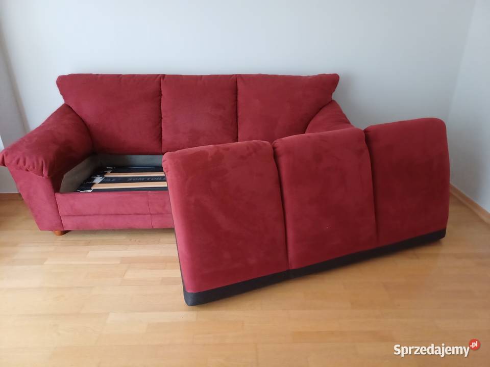 Komplet kanapa z funkcją spania i fotel Meble