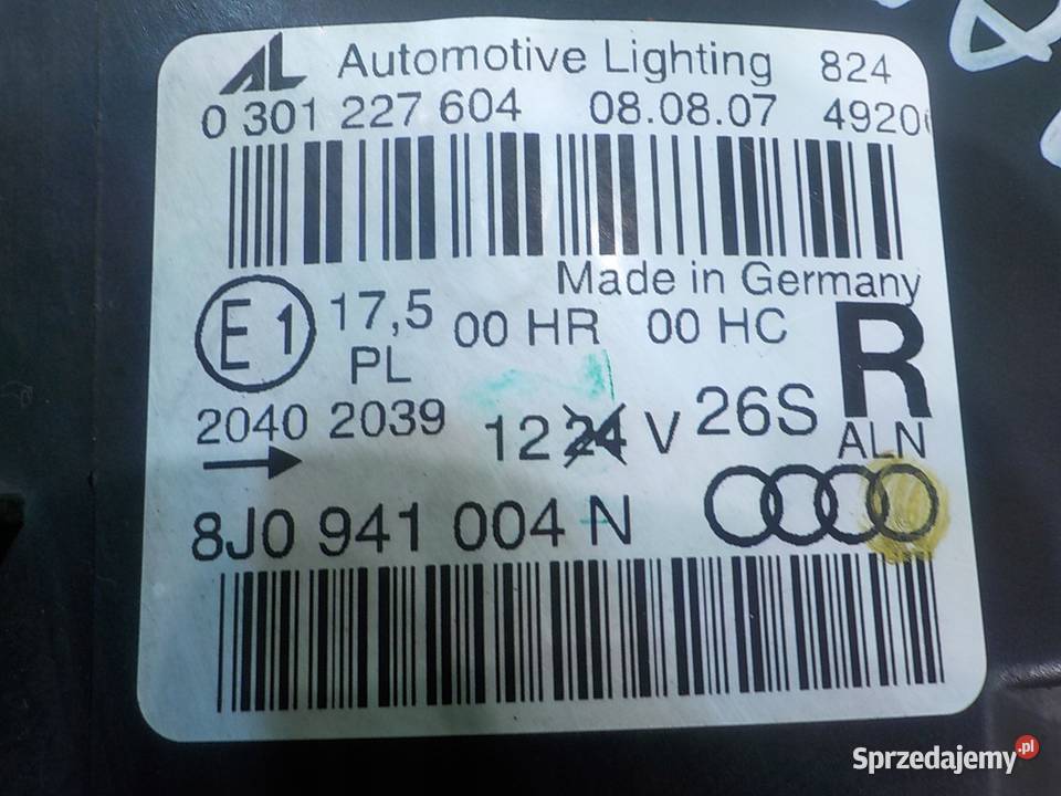 AUDI TT 8J 20 TFSI 07r COUPE 2D lampa prawa Części samochodowe mazowieckie