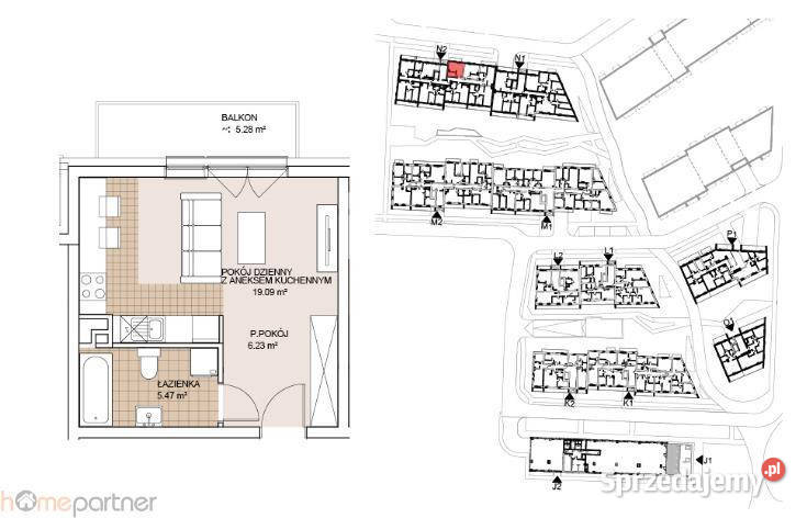 Mieszkanie 3079m2 1 pokojowe Wrocław 30.79m2