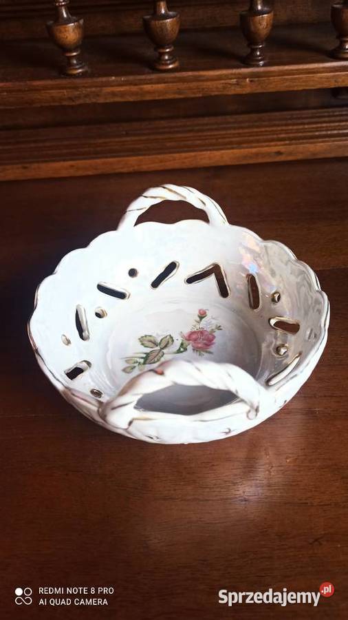 Patera MiseczkaZ uchwytami Złocona i opalizowana Gdańsk