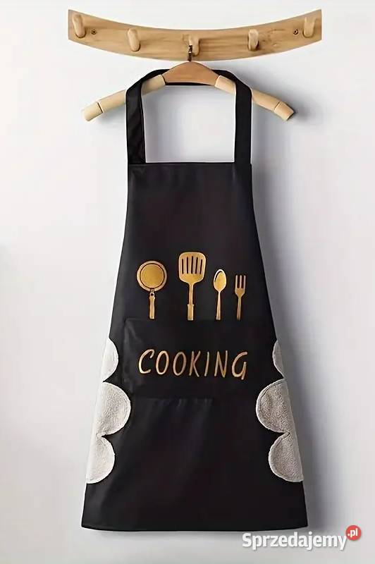 Fartuszek kuchenny Odporny na Olej i Wodę Czarny Płock