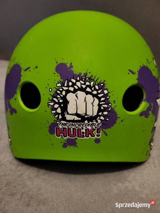 Kask Sportowy Avengers HULK Zielony rozmiar M