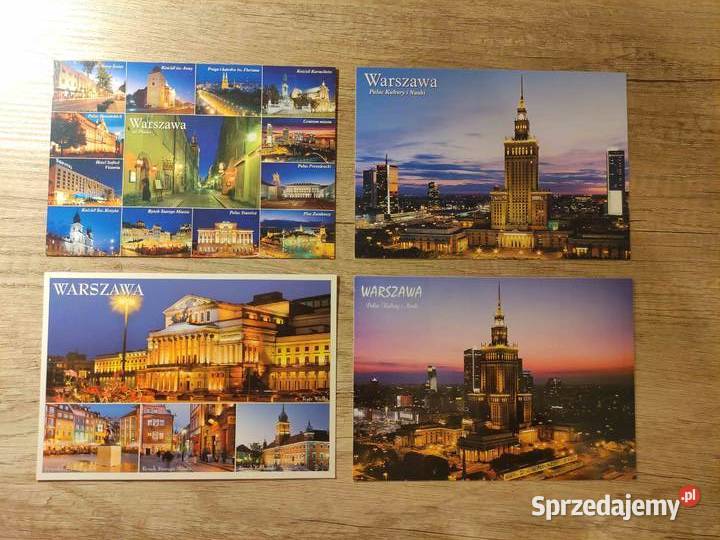 Pocztówki Warszawa Pałac Kultury 4 sztuki podkarpackie sprzedam