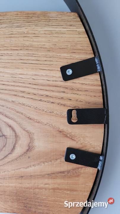 Dębowy zegar 60 ścienny Loft Industrial śląskie