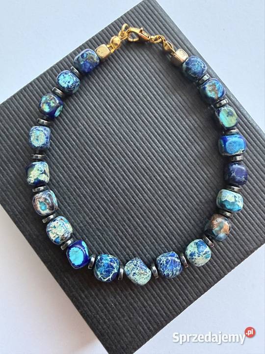 Bransoletka z kamieni naturalnych hematytjaspis Bransoletki Łomża