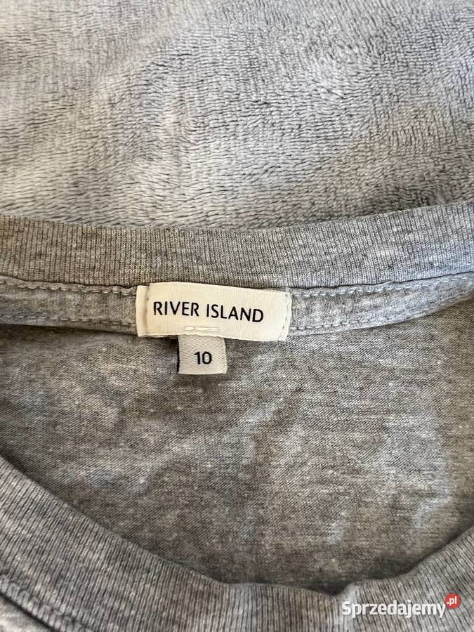 Tshirt koszulka bluzka z krótkim rękawem szara brązowy/beżowy Jasło