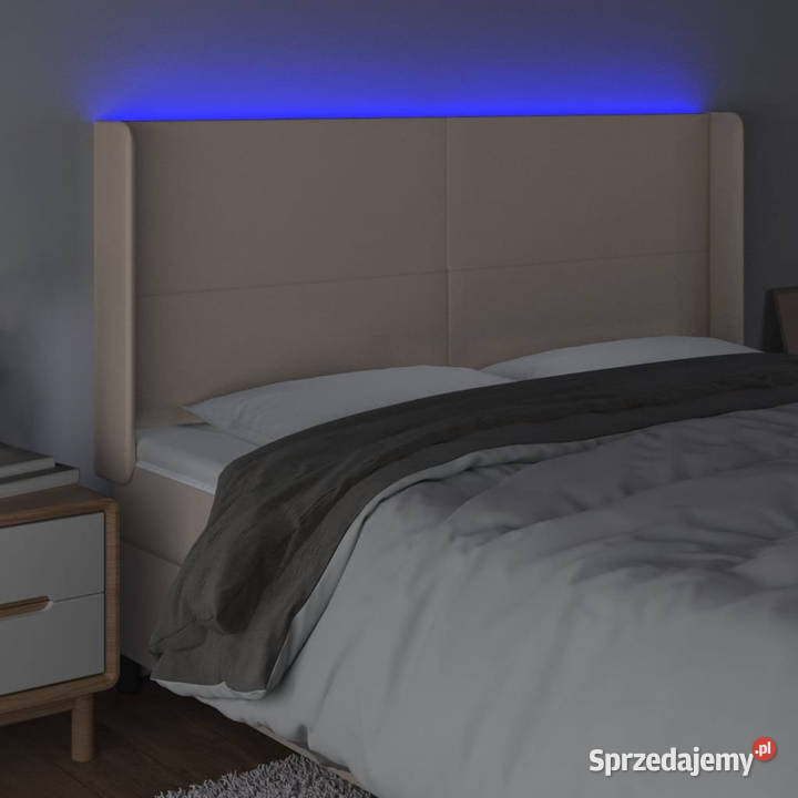 Zagłówek do łóżka z LED cappuccino 203x16x118128 Warszawa