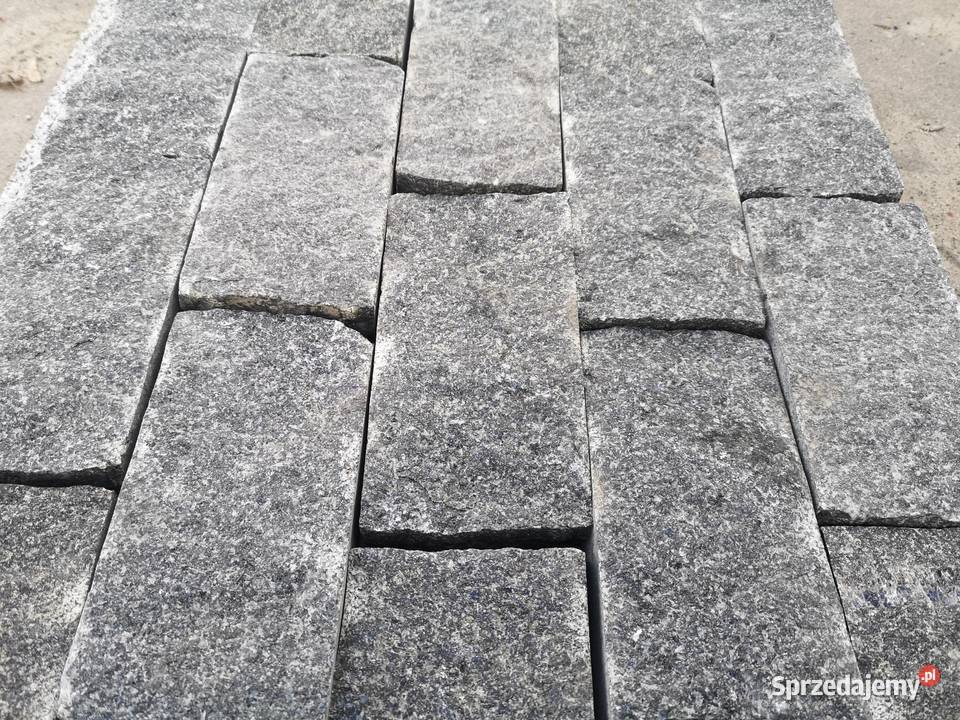 Czarna kostka Brukowa Granitowa cegłówka na