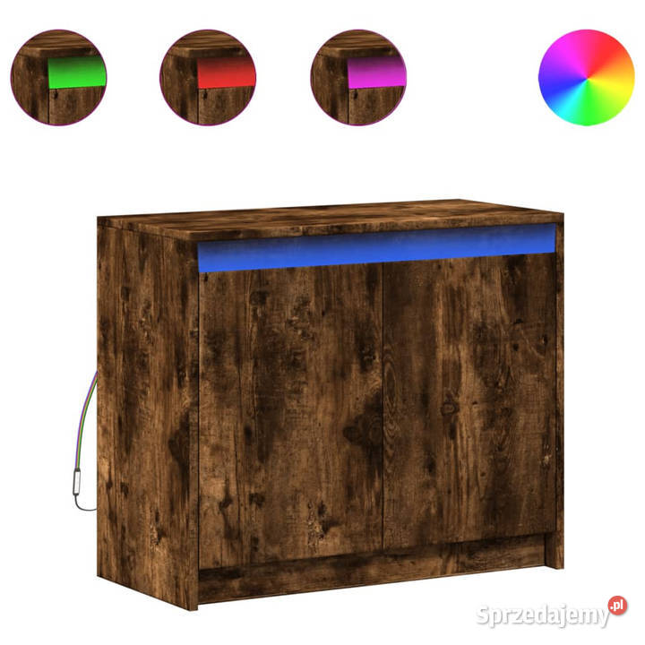 Szafka z LED przydymiony dąb 72x34x61 WM852177 Warszawa