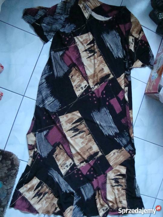 Sukienka letnia długa w wielokolorowe wzory Spódnice i sukienki Ostrołęka