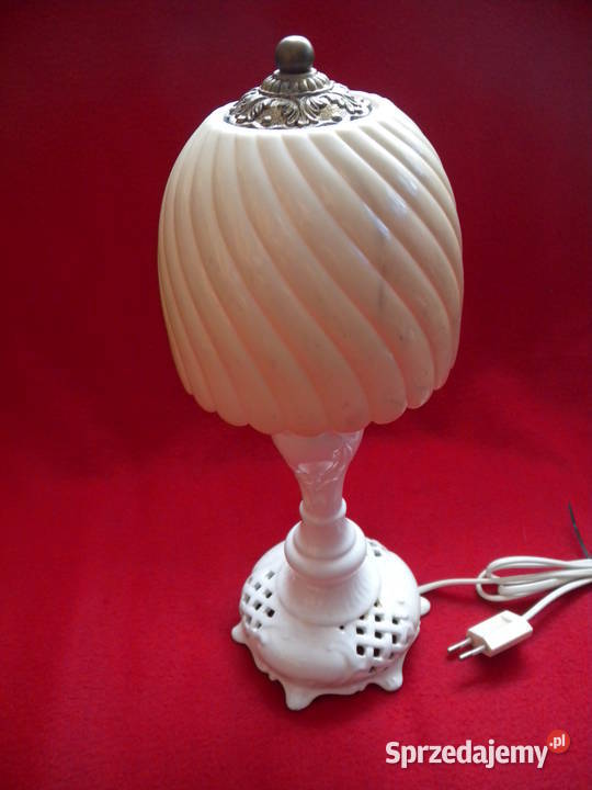 Lampa stołowa porcelanowa biała Katowice