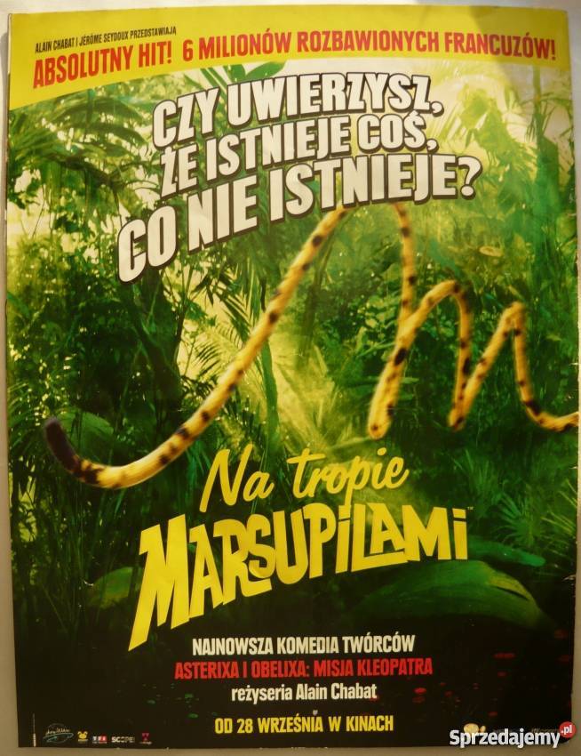PLAKAT A4 MARSUPILAMI POPCORN Bydgoszcz sprzedam
