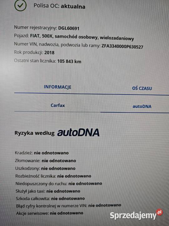 Fiat 500X 16 MJET 8xalufelgi dolnośląskie Głogów