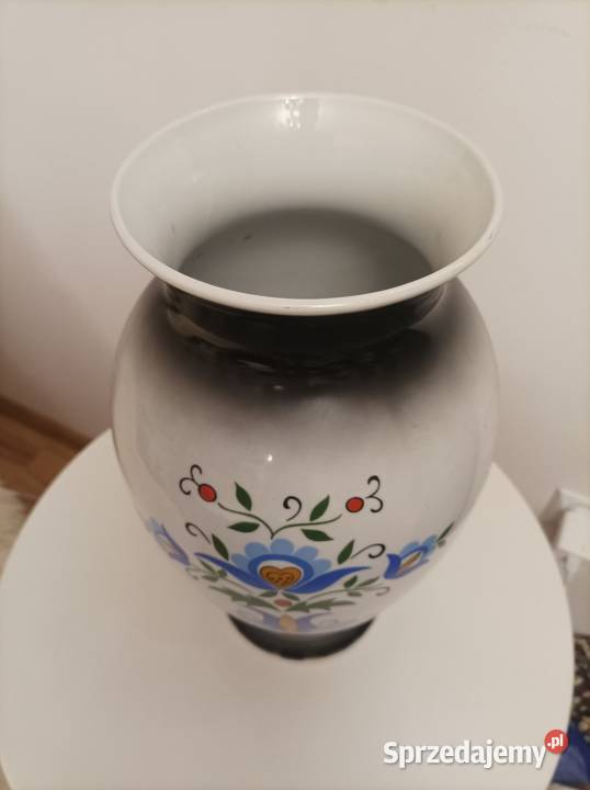 Duży wazon porcelana Lubiana wzór kaszubski Sterdyń