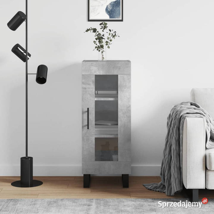 Szafka szarość betonu 345x34x90 materiał