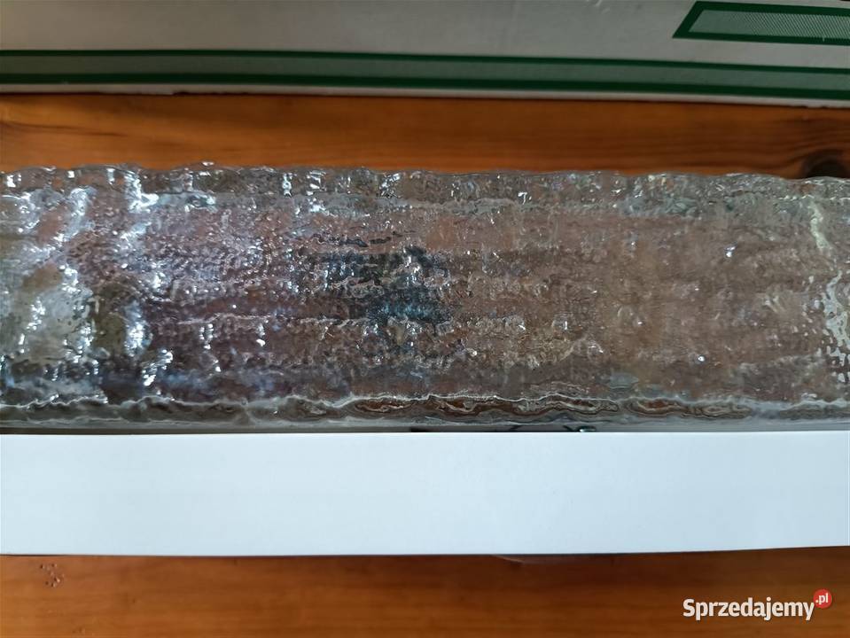 Lampa naścienna kinkietowa lodowe szkło lata 80 Tarnobrzeg