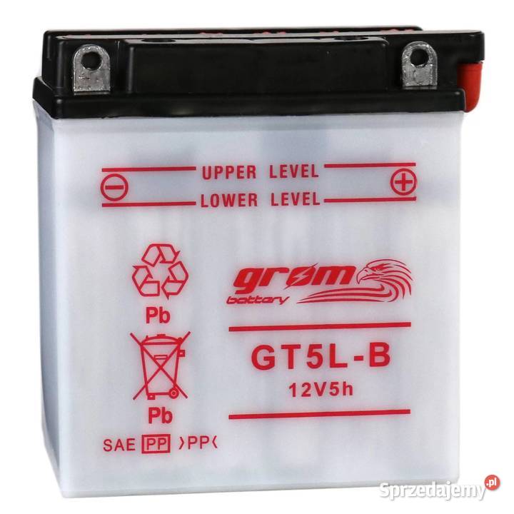 Akumulator motocyklowy GROM YB5LB 12V 5Ah 80A P Toruń sprzedam