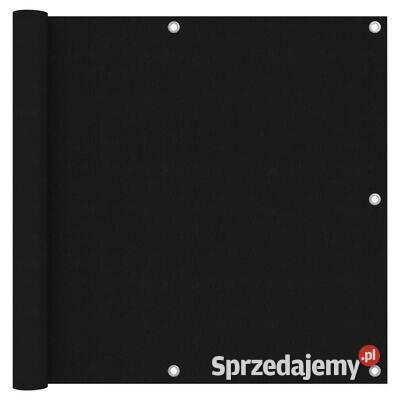 vidaXL Parawan balkonowy czarny 90x500 tkanina Warszawa