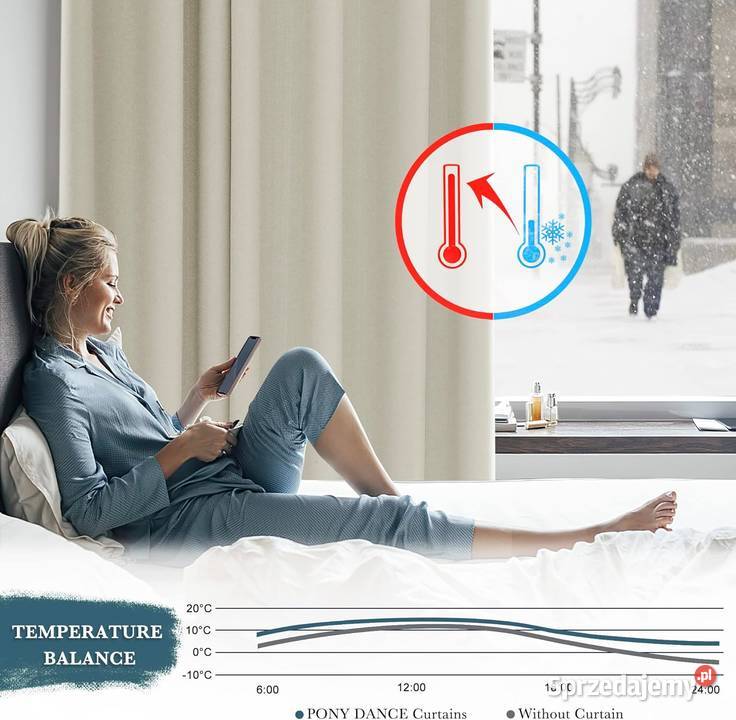 ZASŁONY 140x175 zaciemniające Pony Dance beżowe wielkopolskie Przeźmierowo sprzedam