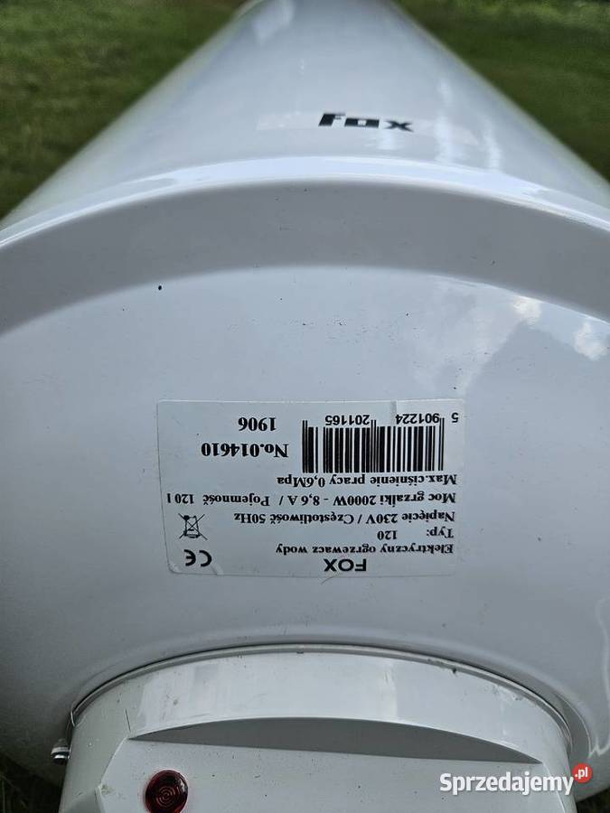 Terma 120 l marka Fox eklektyczny ogrzewacz wody łódzkie