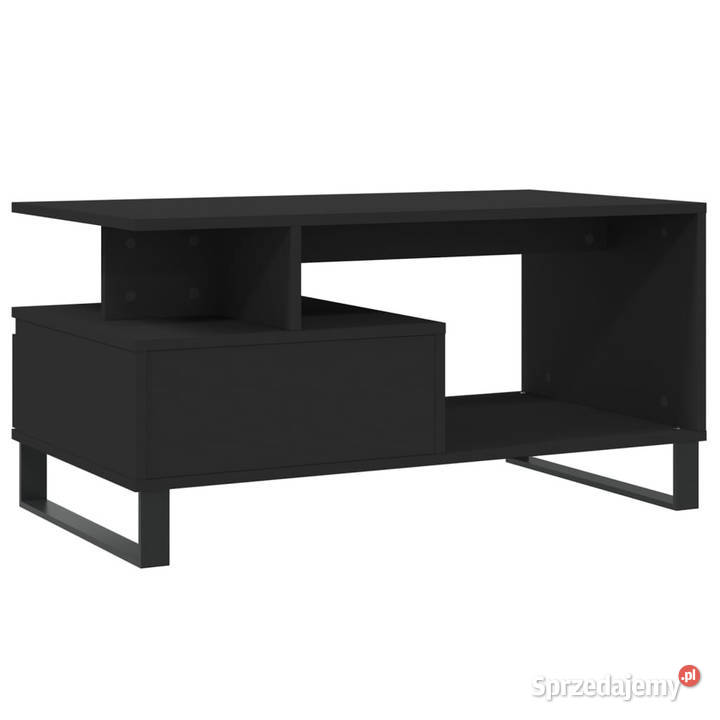 Stolik kawowy czarny 90x49x45 materiał Warszawa
