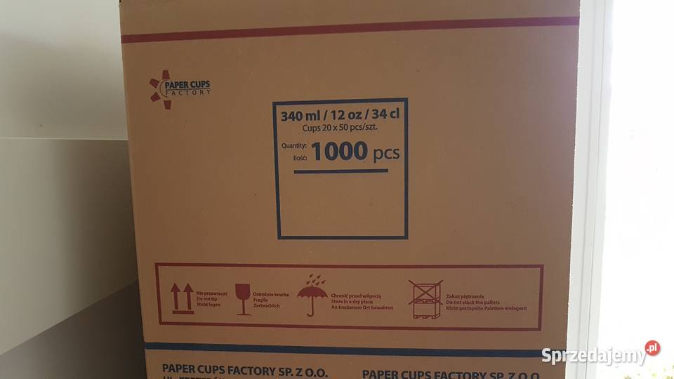 kubek papierowy kubki 340 ml wielkopolskie Leszno sprzedam