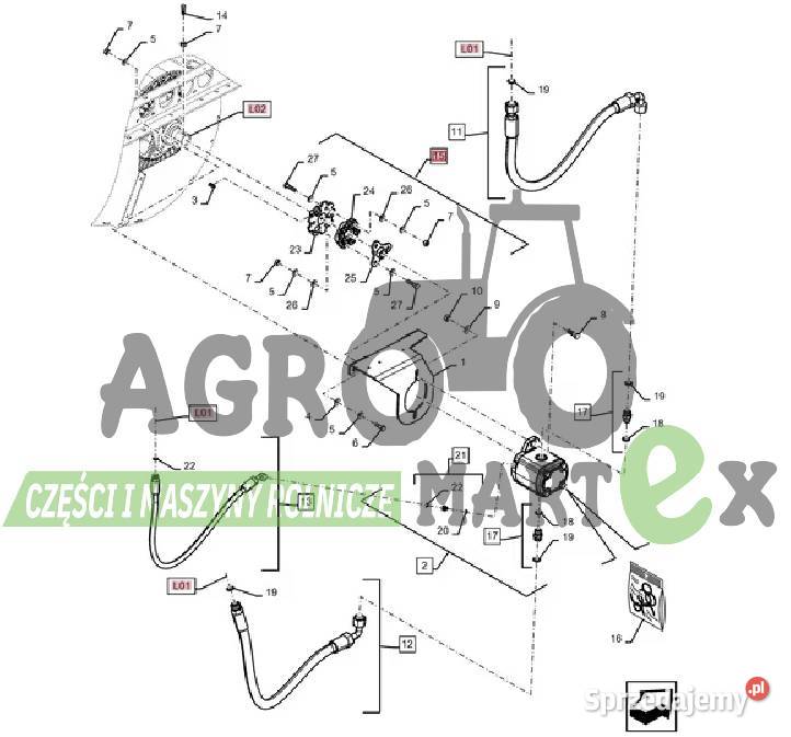 48012333 87545435 87545427 AMORTYZATOR KPL CNH Wichrów sprzedam