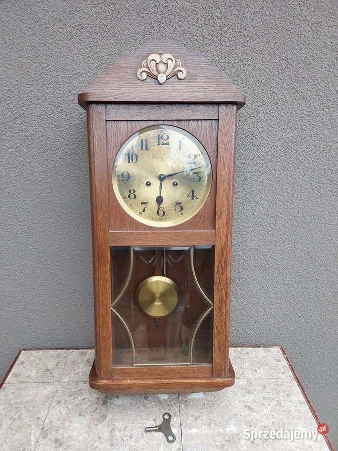 Stary zegar ścienny gabinetowy GB Gustav Becker Antyki