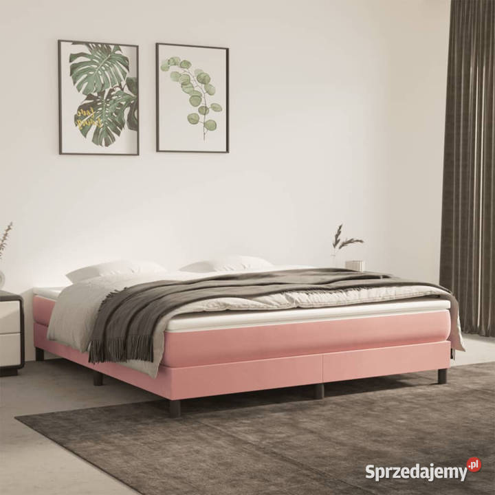 Materac kieszeniowy różowy 160x210x20 aksamit mazowieckie