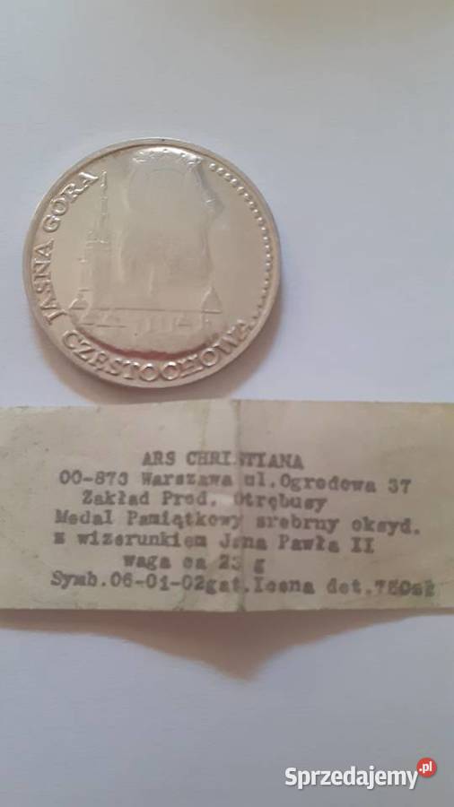 Medal pamiątkowy JPII zachodniopomorskie Szczecin
