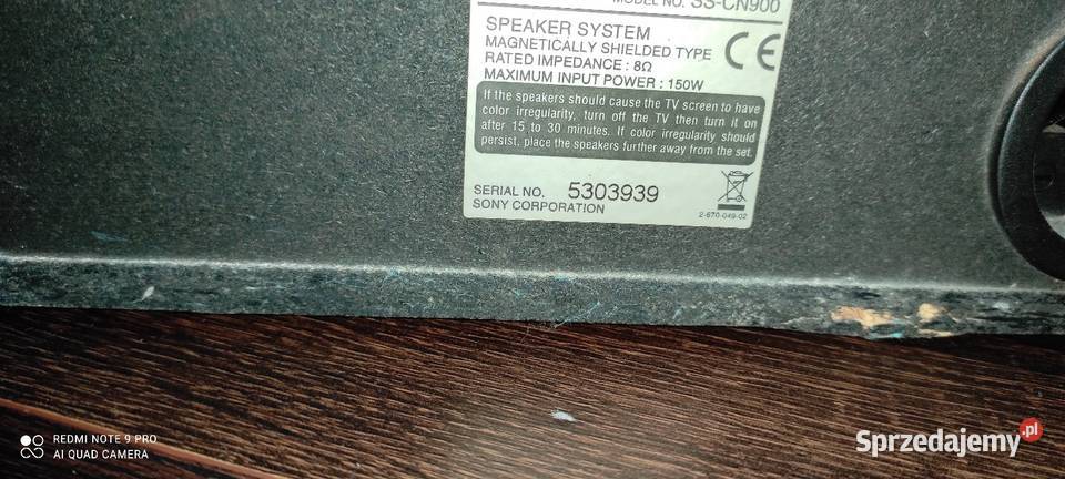 Głośnik centralny sonny Głośniki Namysłów