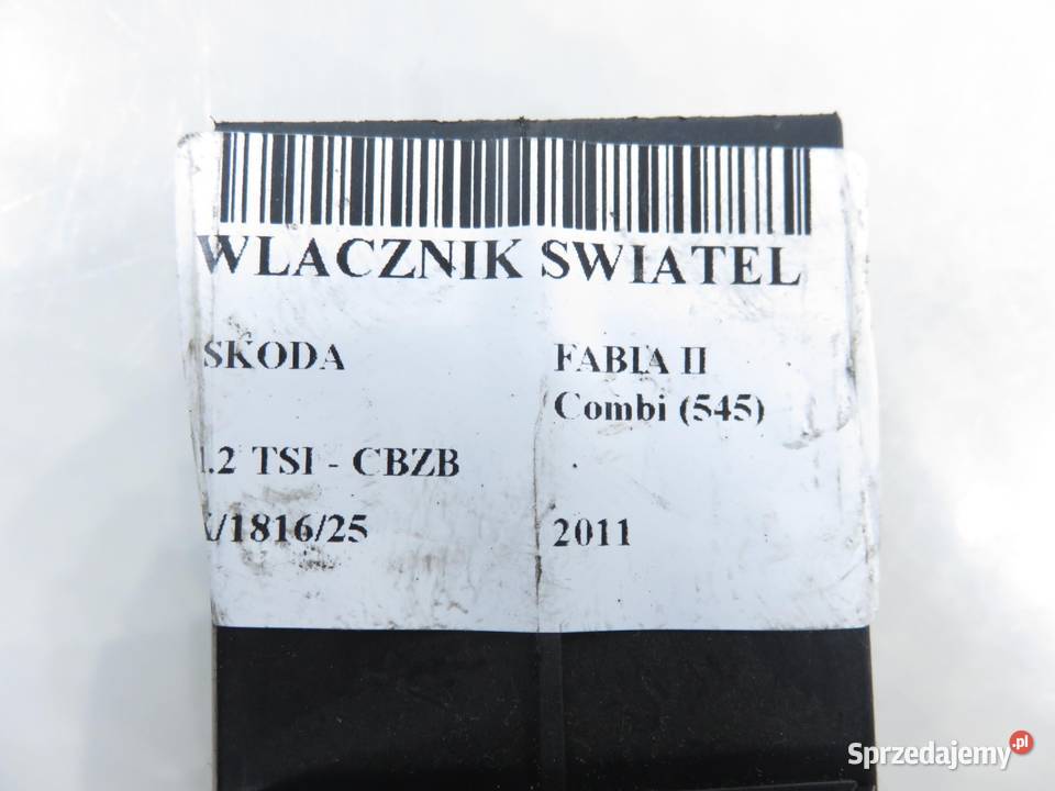 WŁĄCZNIK ŚWIATEŁ SKODA FABIA II Combi 545