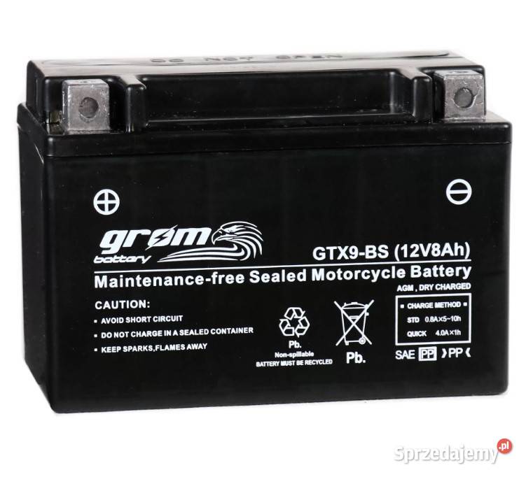 Akumulator motocyklowy GROM GTX9BS YTX9BS 12V Wałbrzych