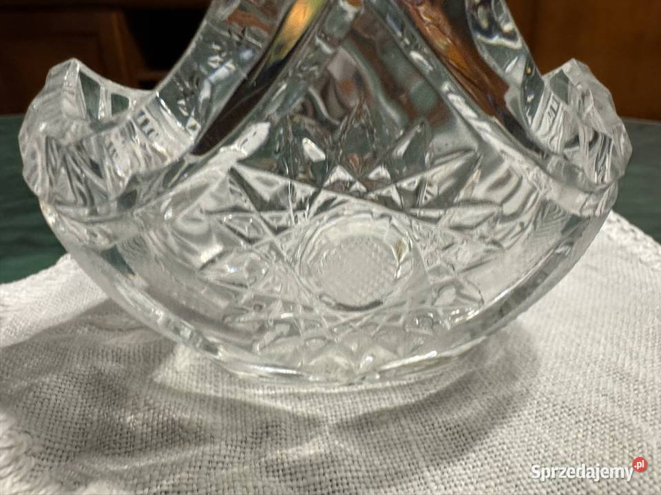 Koszyczek kryształowy z czasów PRL mały lata 80