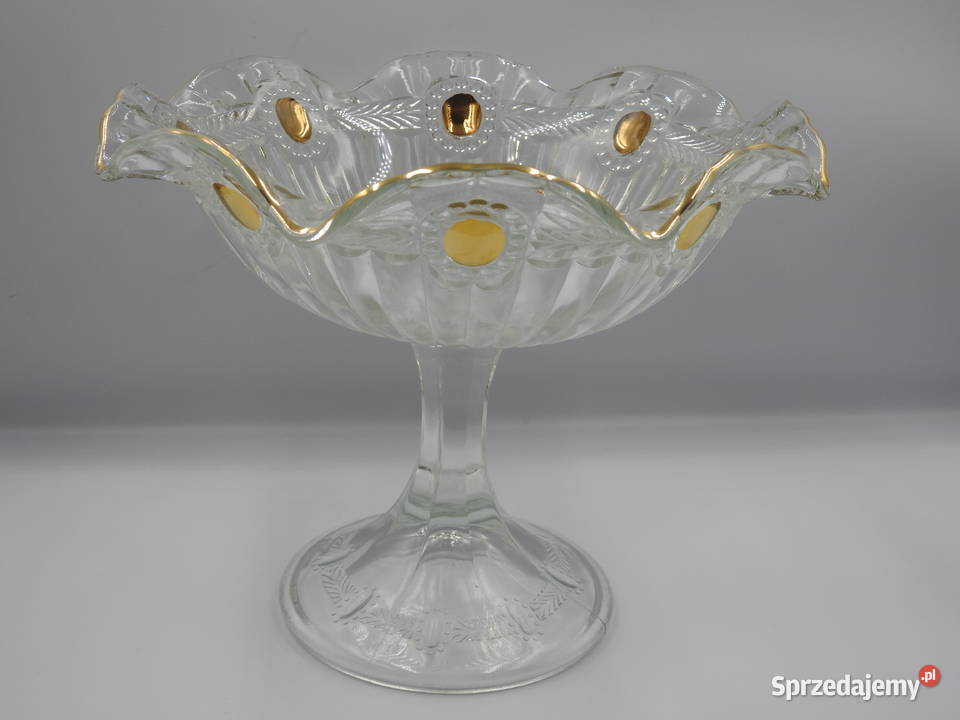 Stare szkło pateraowocarka Oliwia Ząbkowice duża Porcelana i szkło