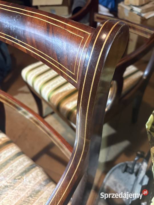 Dwa krzesła EmpireBiedermeier intrasja gotowe do Poznań