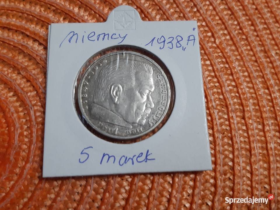 moneta niemiecka III Rzesza z 1938r Łomża