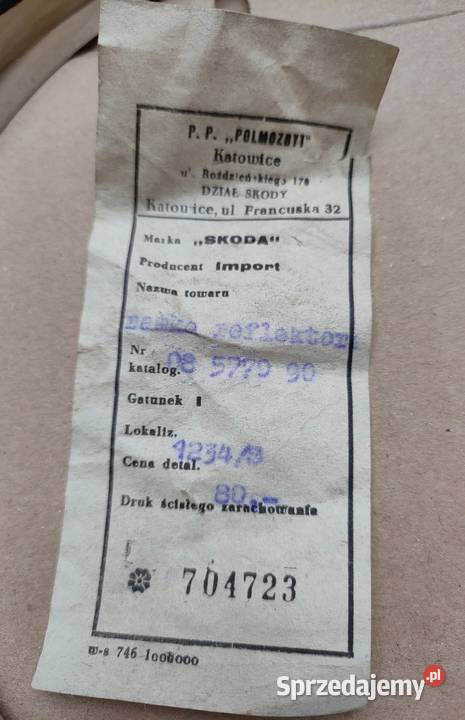 Nowe ramki reflektora Skoda S100 S110 Polmozbyt osobowe
