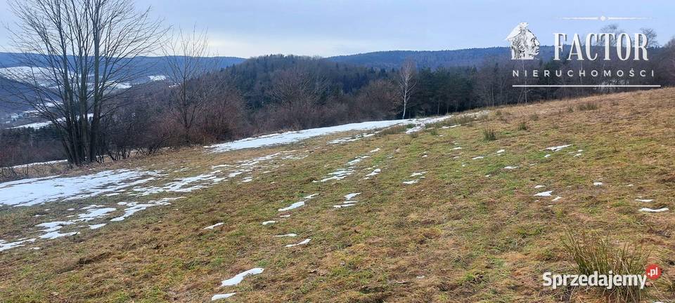 Działka budowlana z panoramą 15 a Siary gm małopolskie