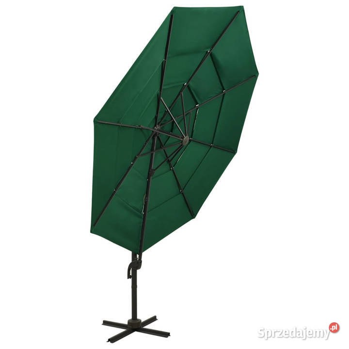 4poziomowy parasol na aluminiowym słupku zielony mazowieckie Warszawa