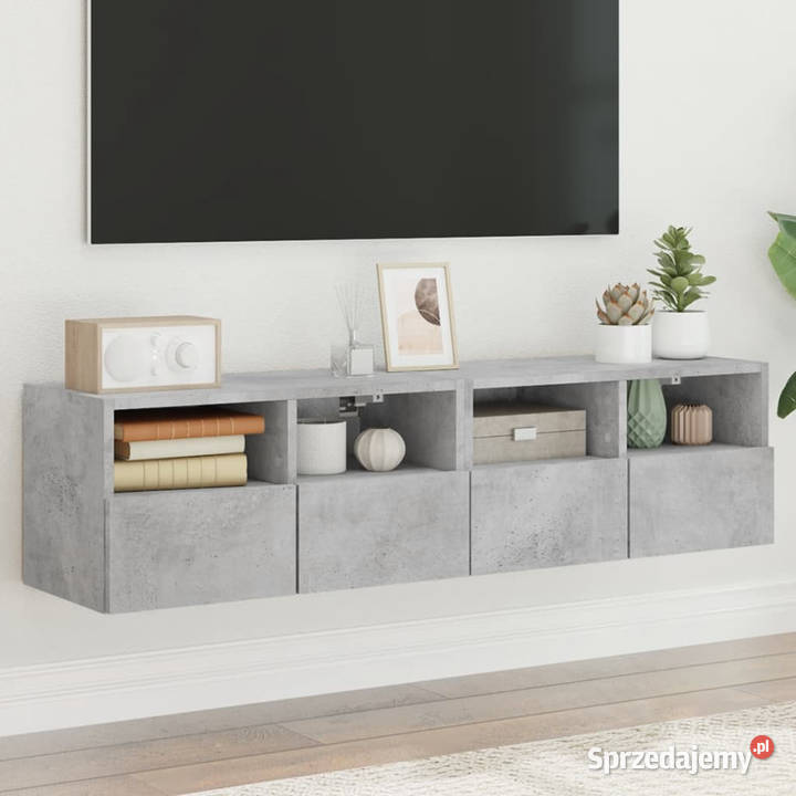Ścienne szafki TV 2 szarość betonu 60x30x30 RTV mazowieckie Warszawa
