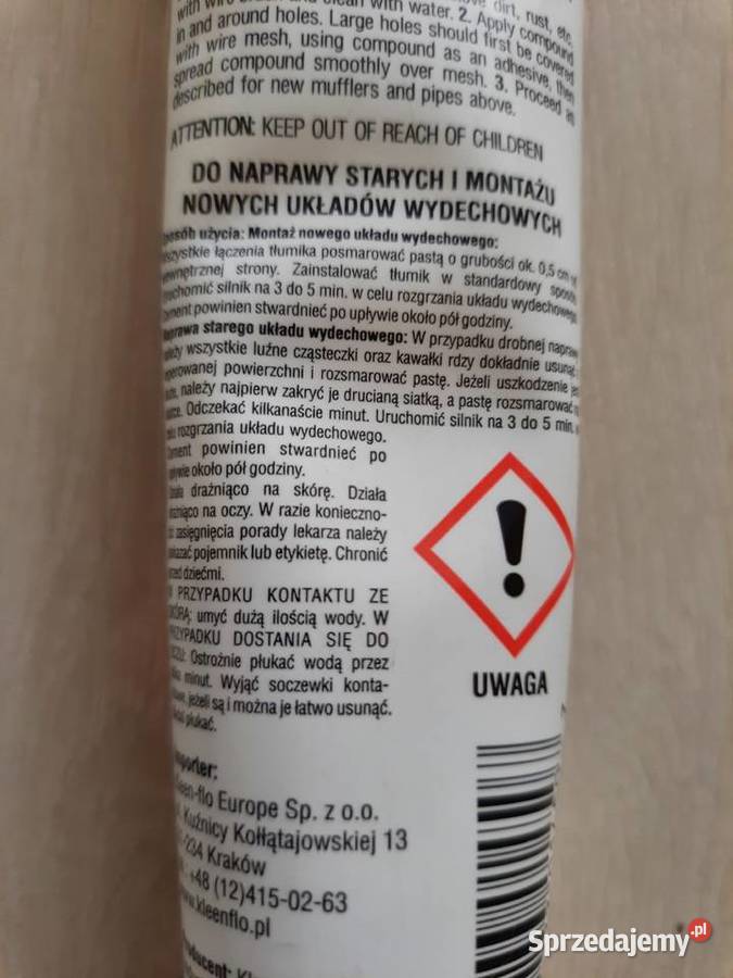 Cement do tłumików śląskie Będzin sprzedam