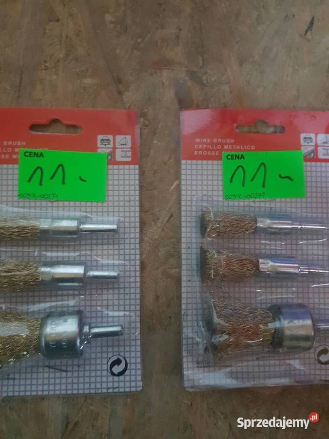 SZCZOTKI DRUCIANE WIERTARKI 3 Sztuki pędzelkowa Głogowa sprzedam