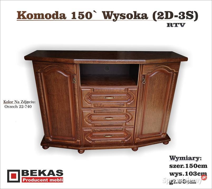 Komoda 120 Wysoka 2s3D Bekas Dostawa Raty śląskie Katowice
