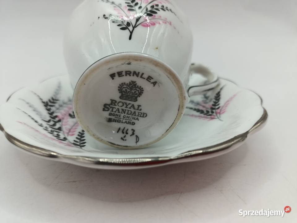 FILIŻANKA duo England porcelana biała Royal Zamość