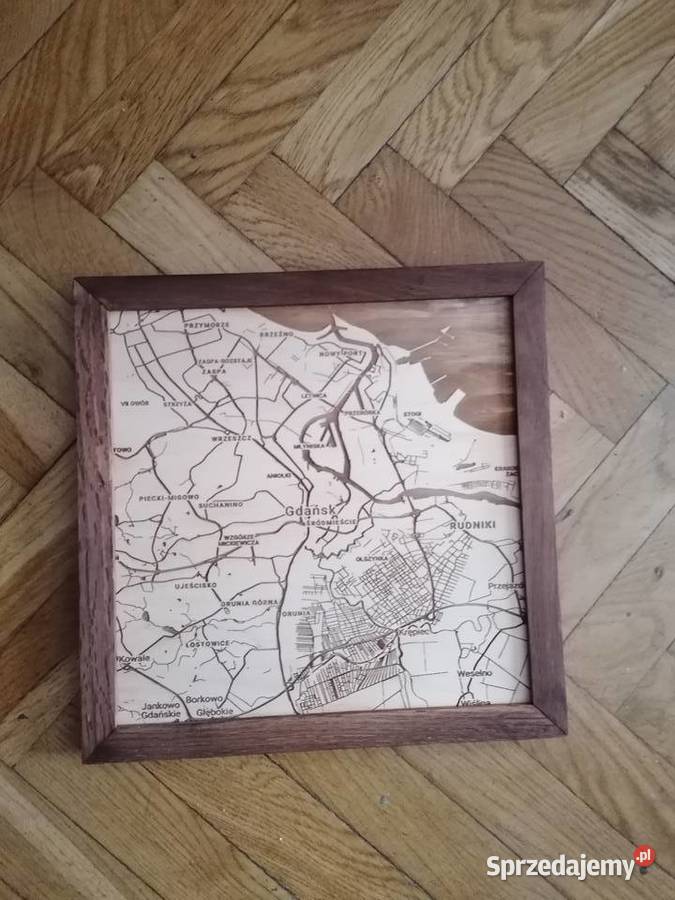 Drewniany obraz Gdańska sprzedam