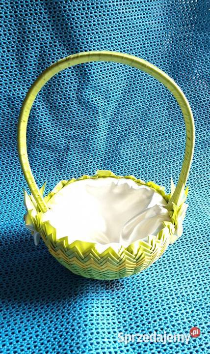 Koszyk wielkanocny okrągły zielony zielony Małkinia Górna