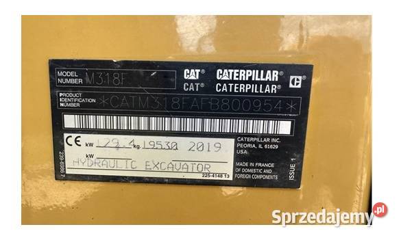 Koparka kołowa marki Caterpillar M318F Koparki Tuliszków