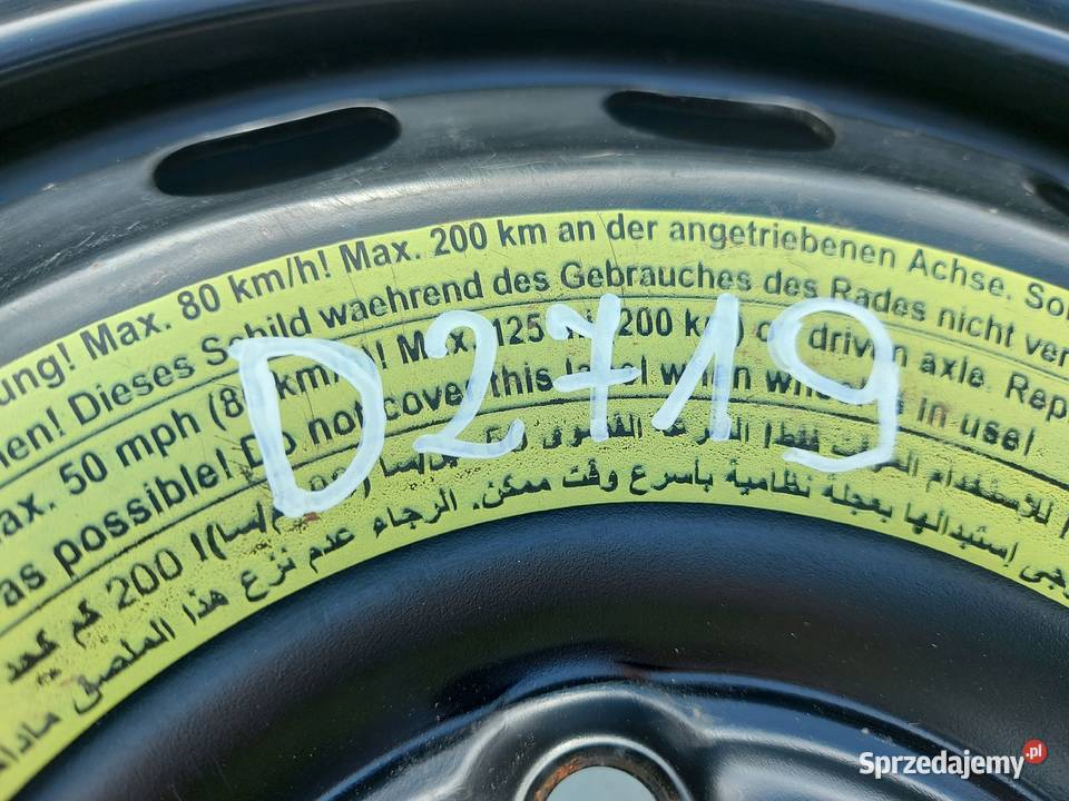GOLF AUDI SEAT ALTEA koło dojazdowe 1257016 96M Kielce