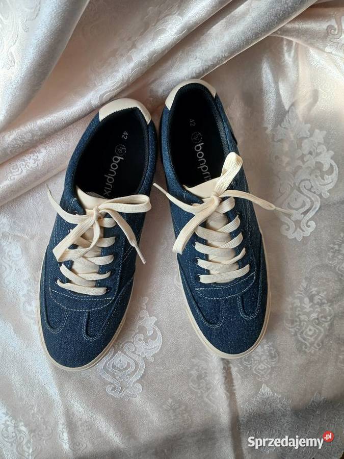Jeansowe trampki sneakersy bonprix 42 buty tkanina Moda i Styl Sochaczew